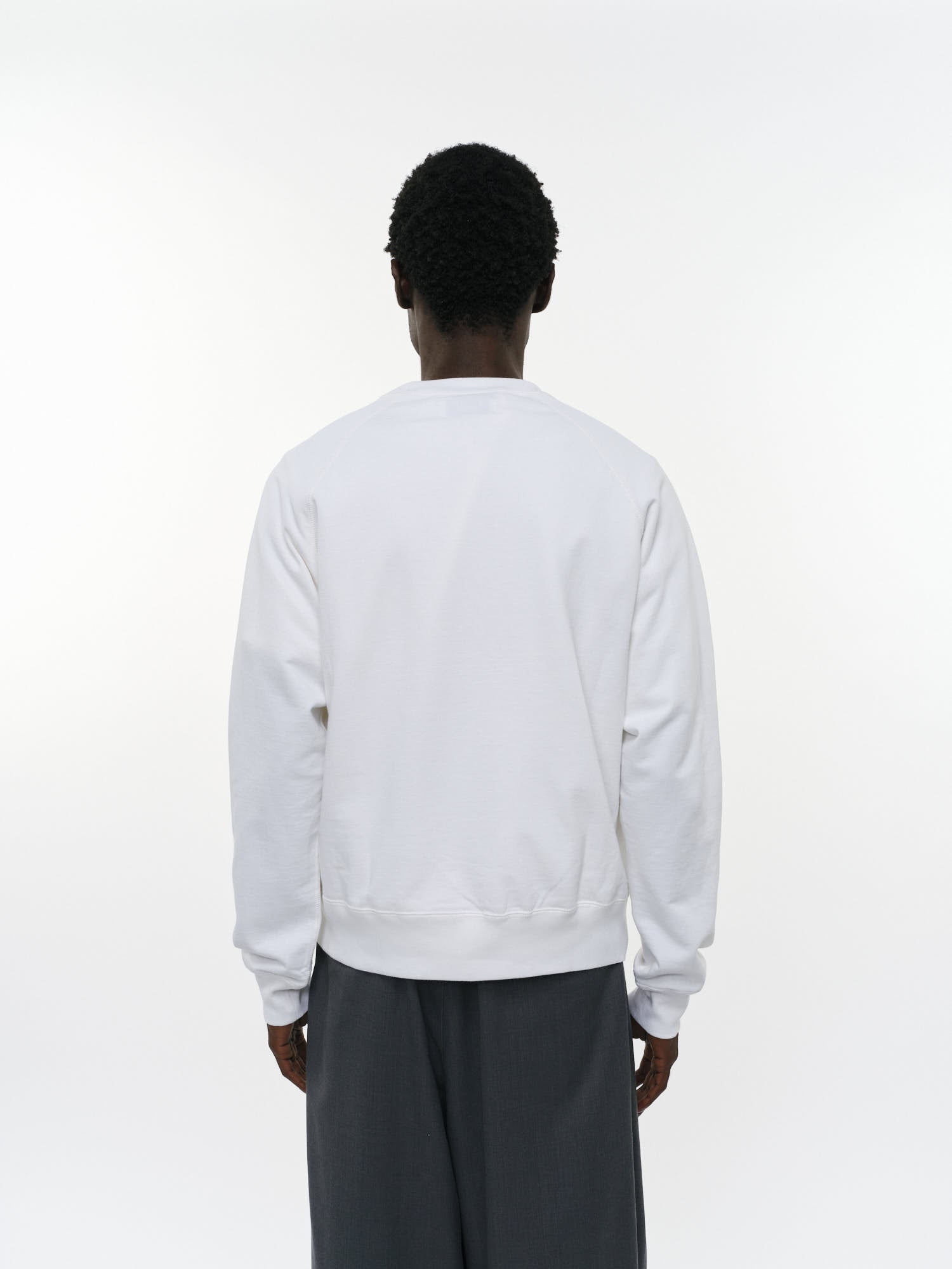 オーガニック超長綿空紡インレイ / ラグランクルーネック, White