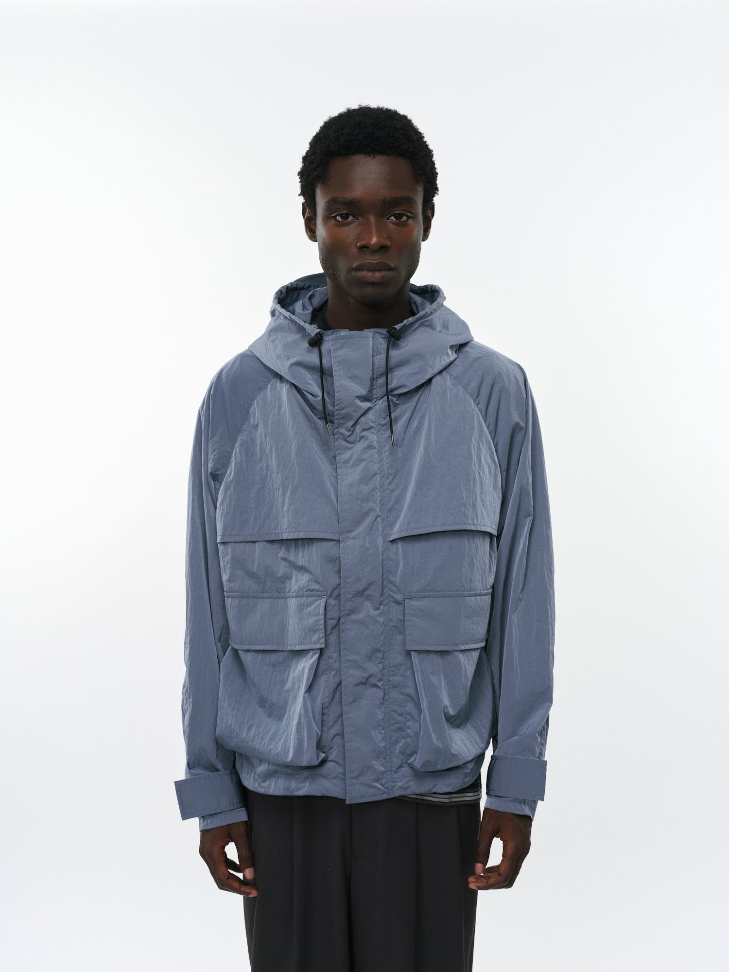 リサイクルナイロンシャンブレータフタ / フィールドパーカー, Light Blue