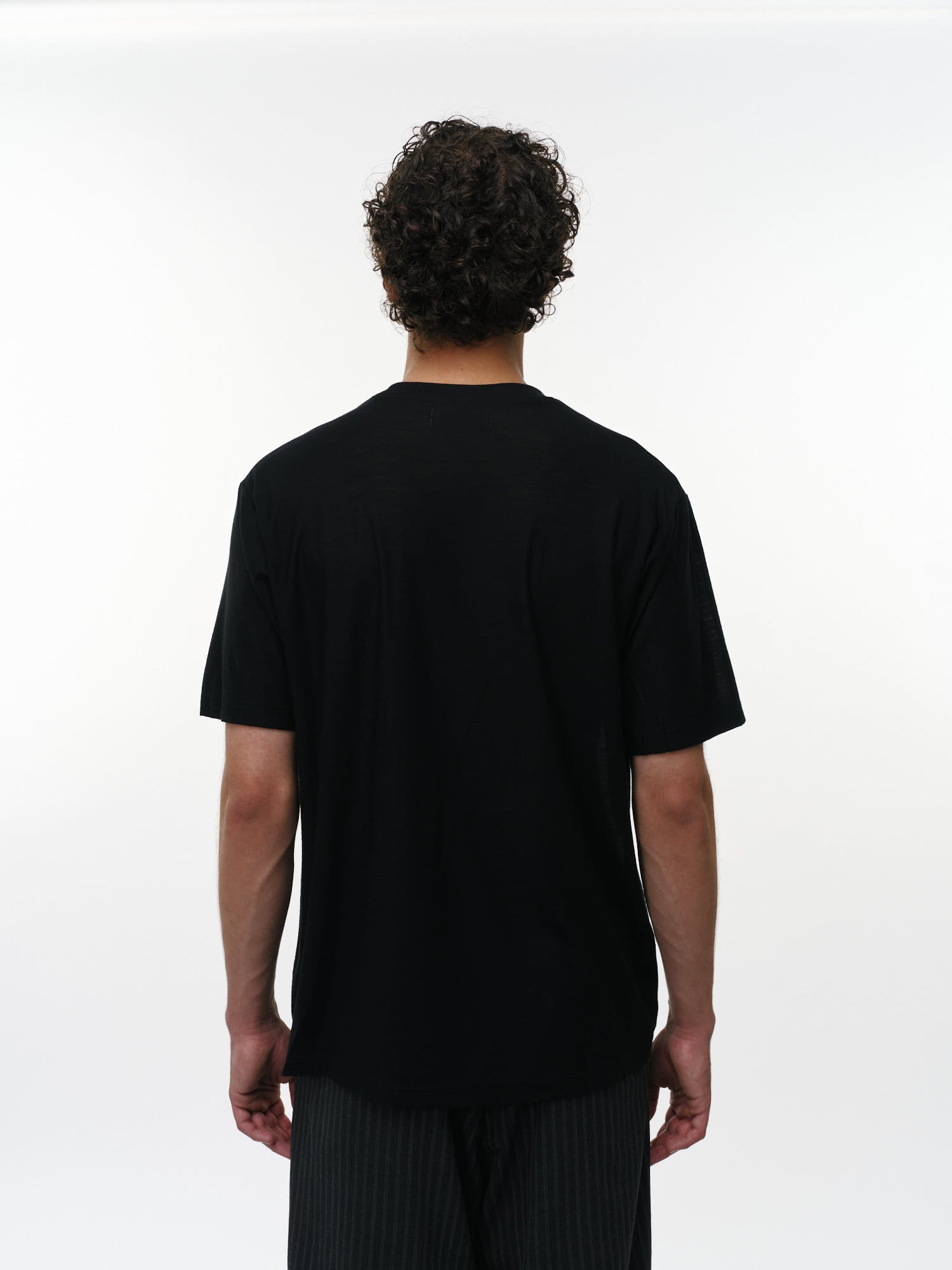 オーガニックコットン40/2天竺 / クルーネックTee, Black