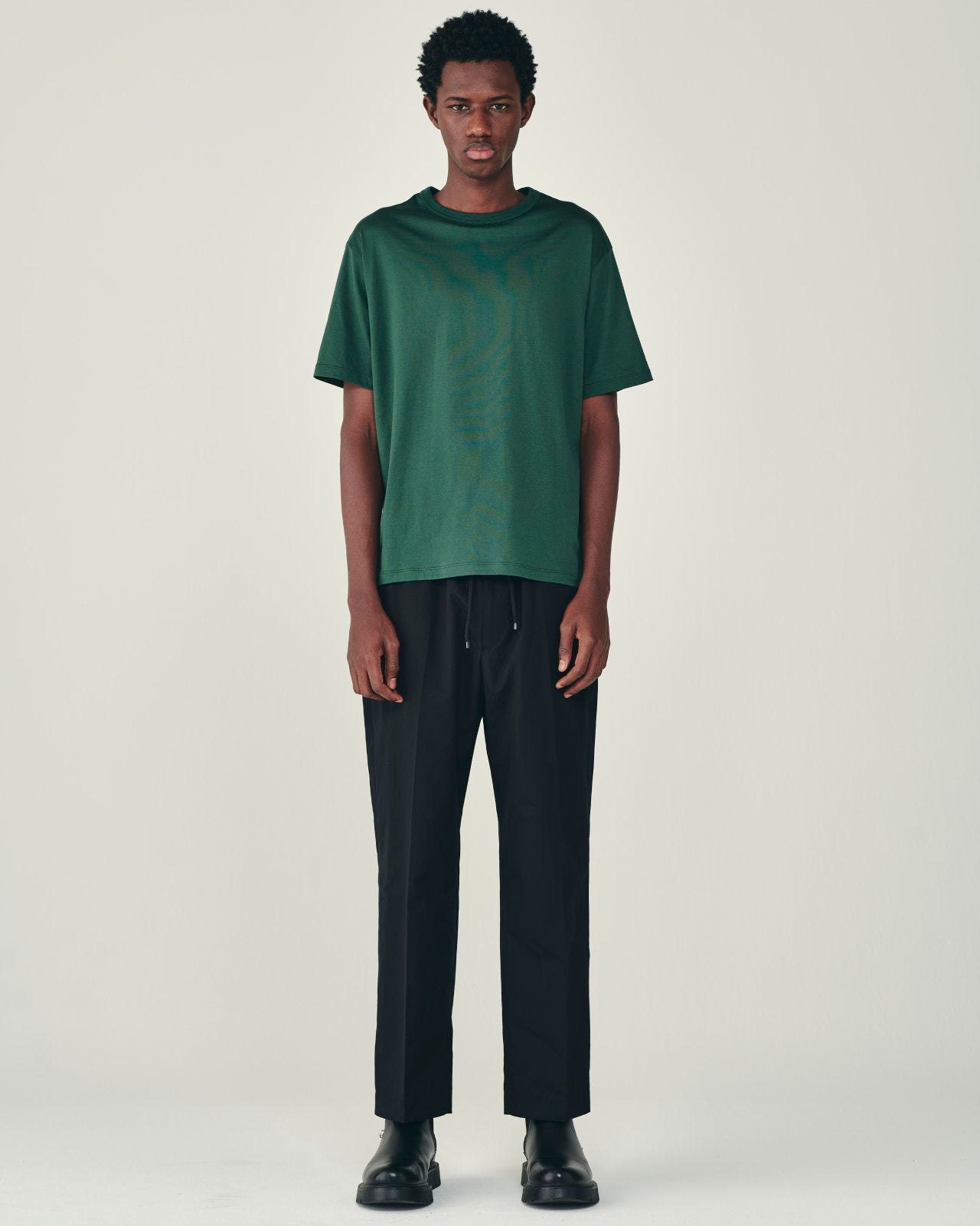 オーガニックGIZA70/2天竺 / ニューリラックスドフィットTee, Dark Slate Green