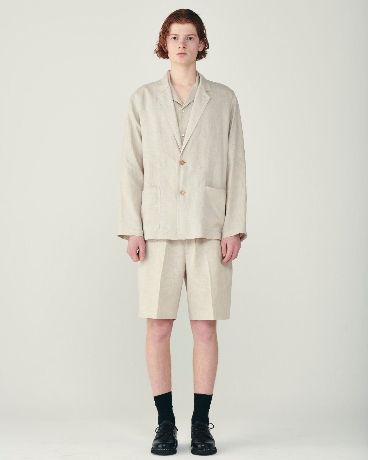 ヘンプ細布 / フラットテーパードイージーショーツ, Taupe