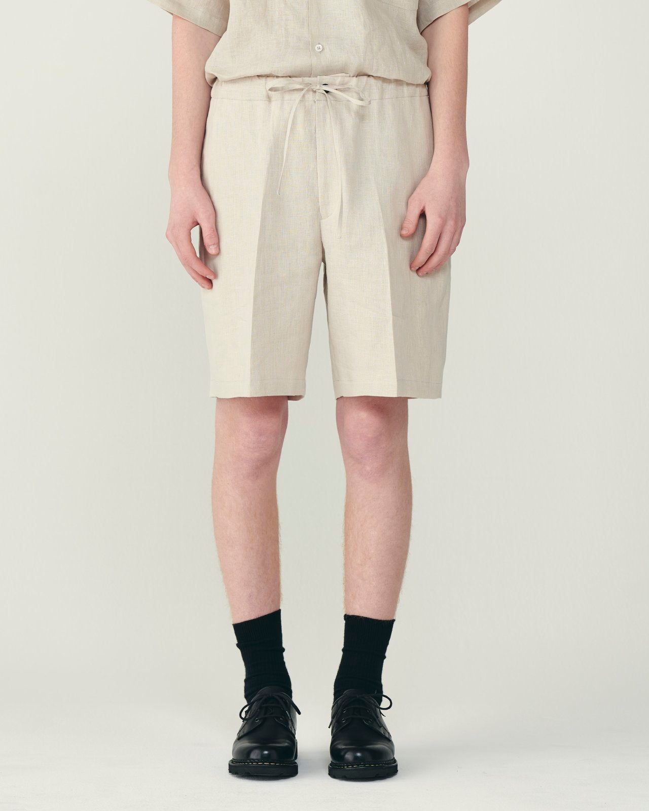 ヘンプ細布 / フラットテーパードイージーショーツ, Taupe