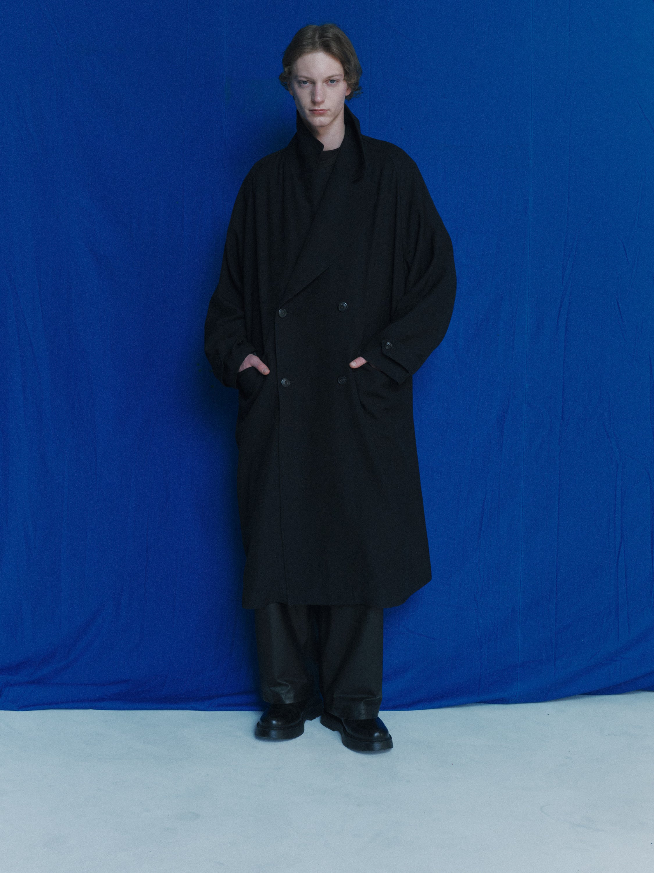 ウールサージワッシャータンブラー / グレートコート, Chambray Black
