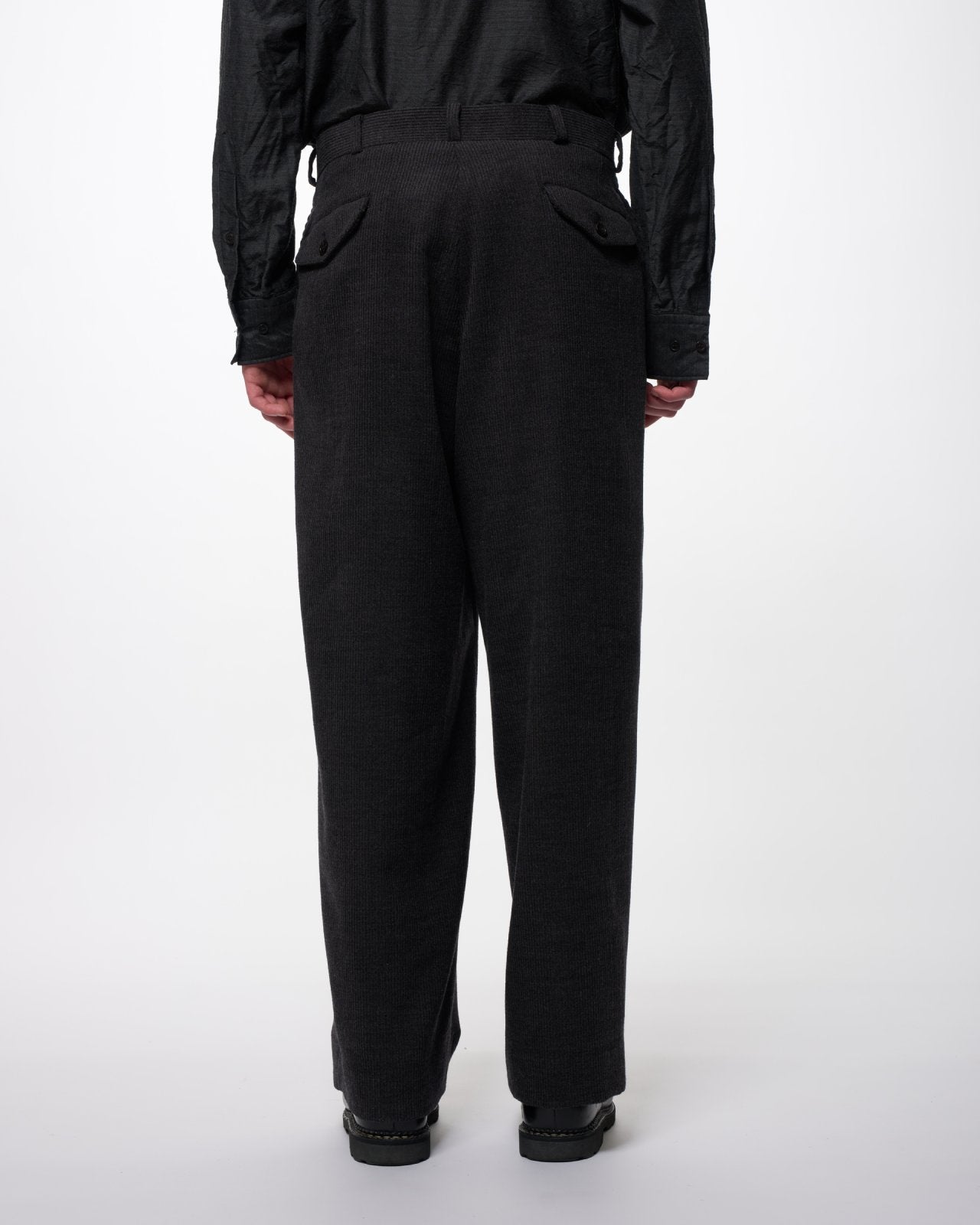 Super 120s Wool Corduroy / USMC Slacks, Top Gray