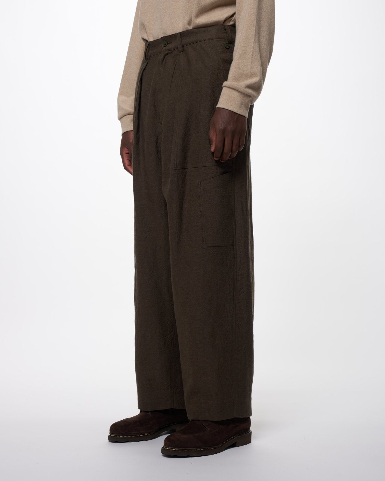 Wool/Linen Moleskin / U.S. Air Force Baker Pants, Olive