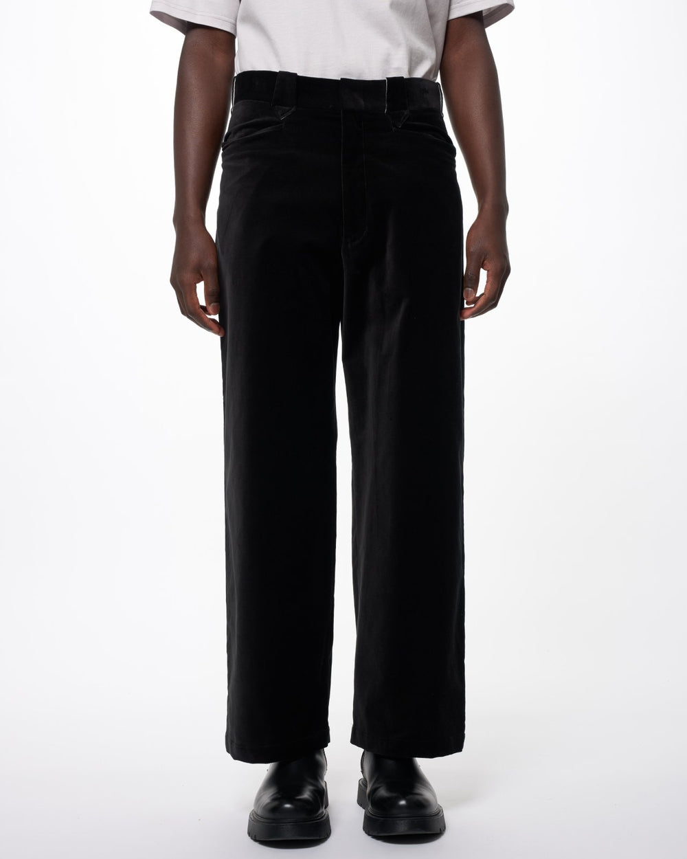 Organic Cotton Velvet / Work Pants - Type Dee, Black