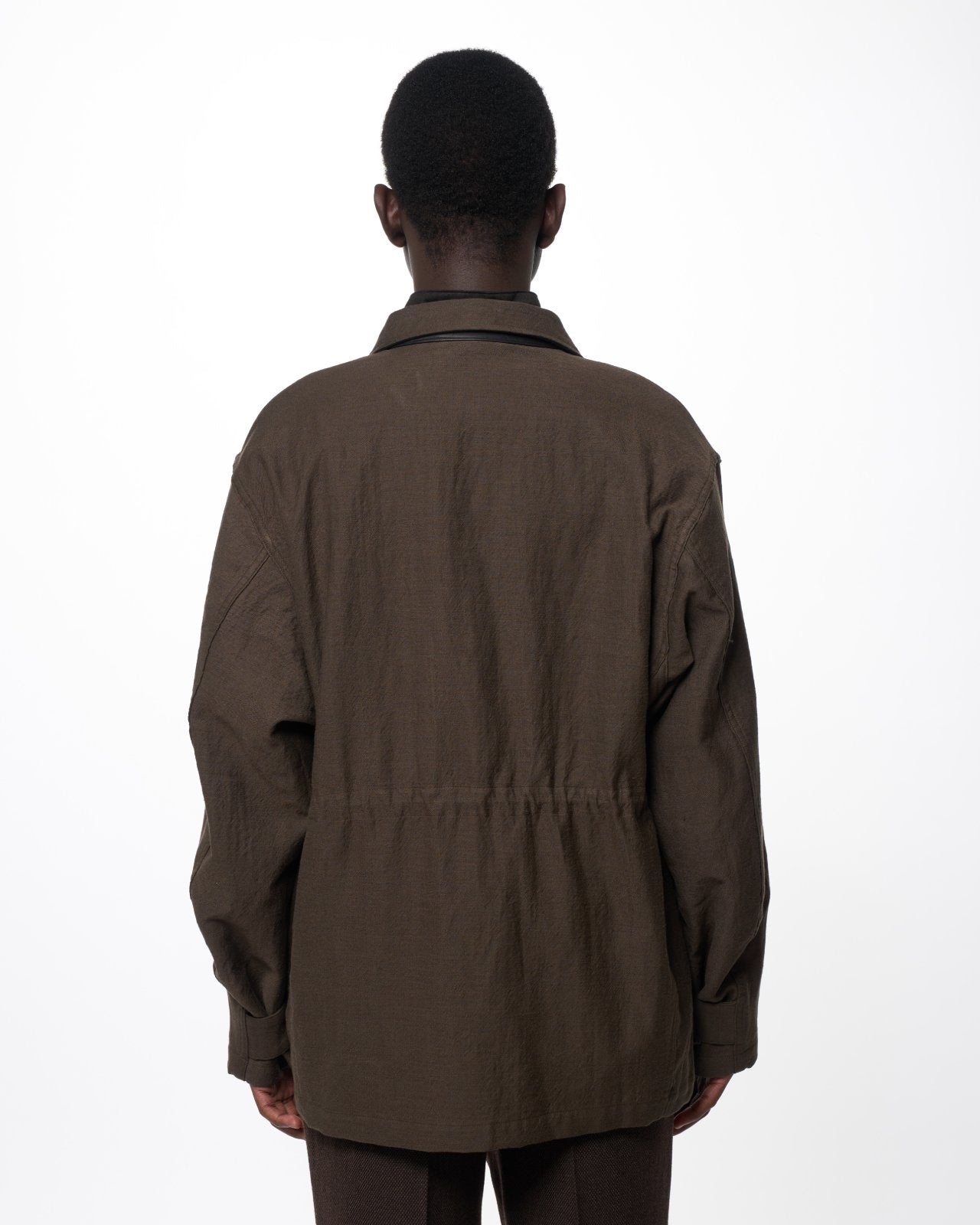 Wool/Linen Moleskin / Military Jacket, Olive