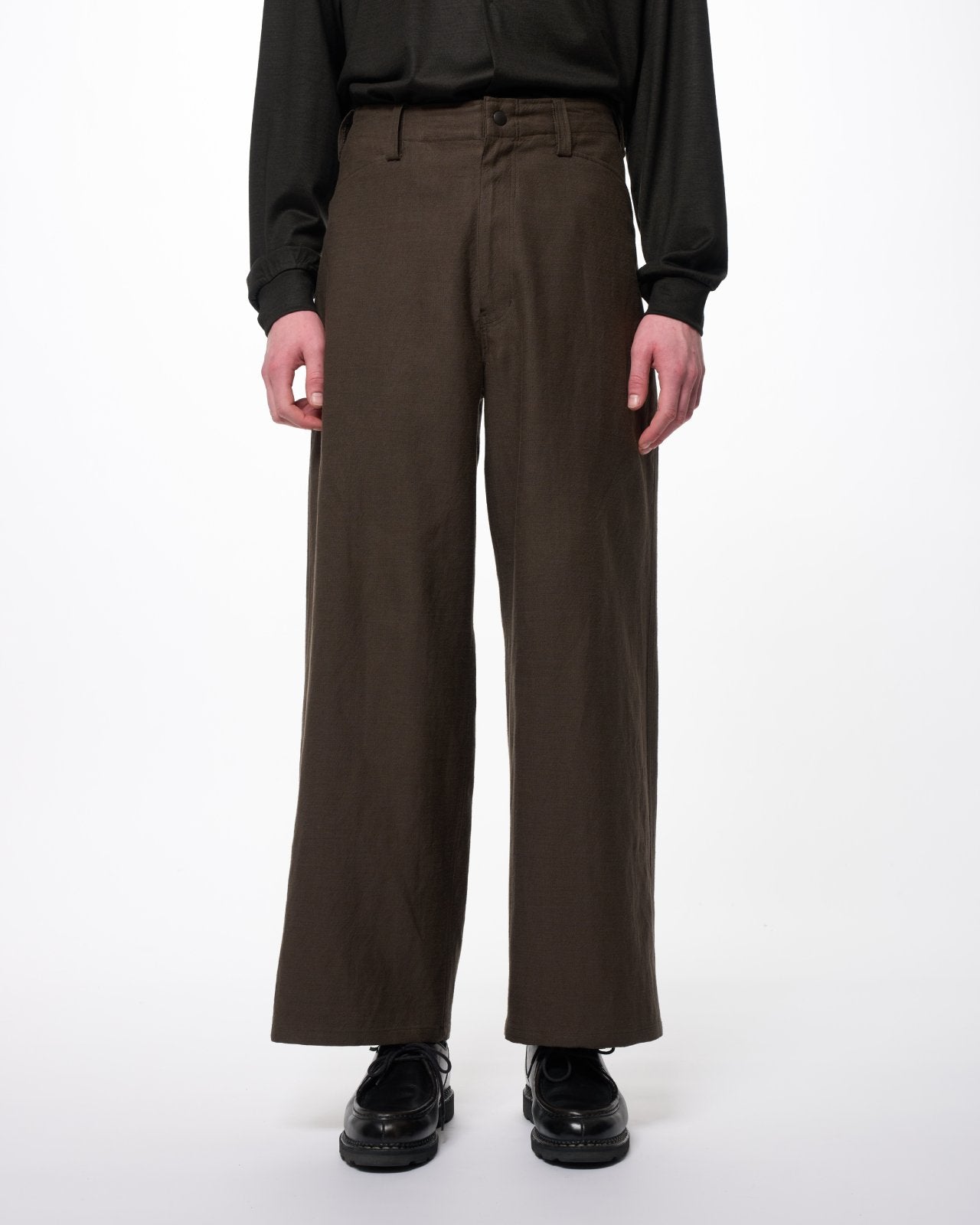 Wool/Linen Moleskin / Work Pants - Type Ben, Olive