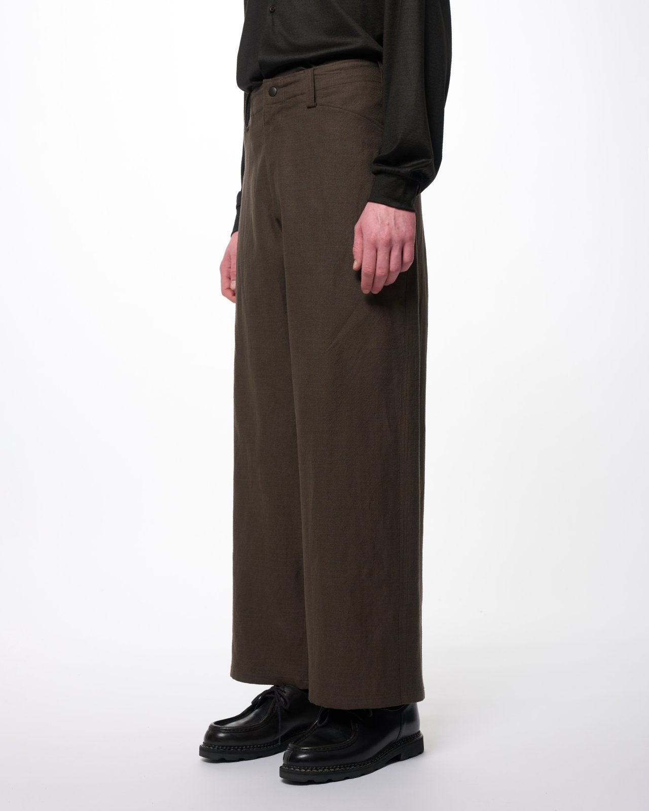 Wool/Linen Moleskin / Work Pants - Type Ben, Olive
