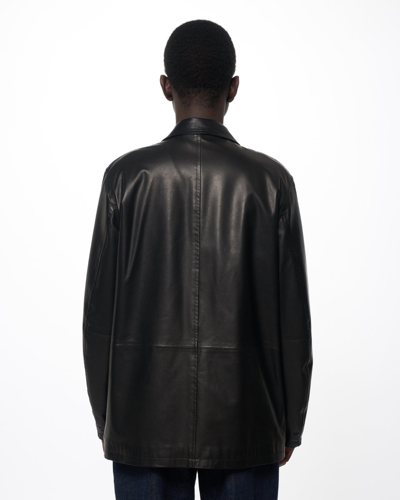 Glazed Sheepskin / Stroll Around Jacket, Black