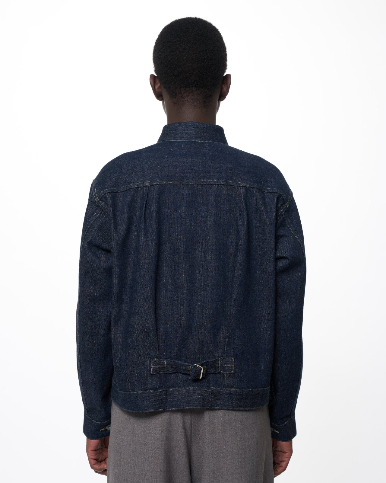 オーガニックコットン13.5ozセルビッチデニムType-1デニムジャケット, Indigo O.W