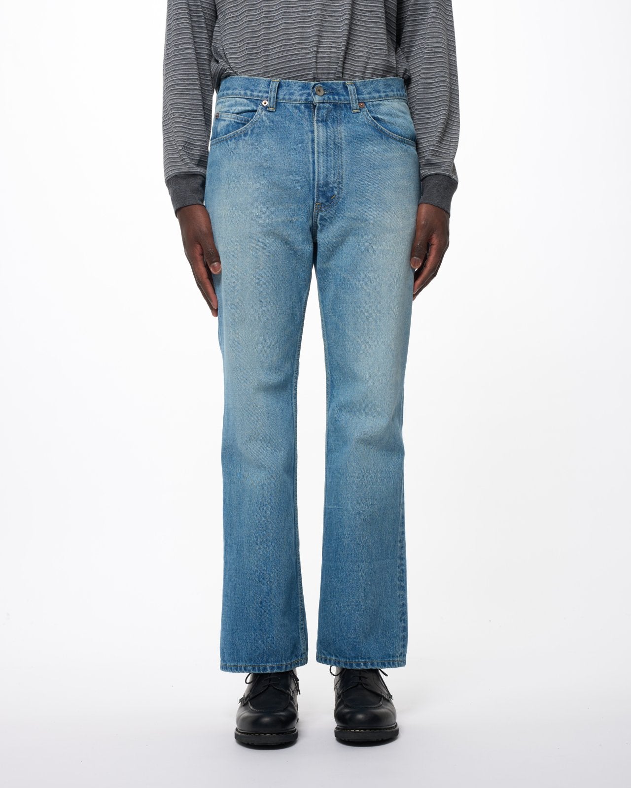 Organic Cotton 13.5oz Selvedge Denim / Slight Flare Jeans, Indigo V.W
