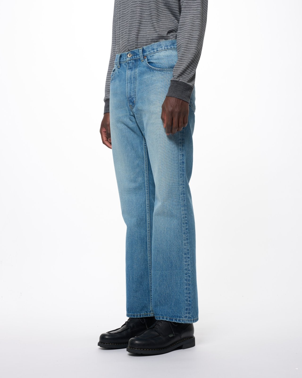 Organic Cotton 13.5oz Selvedge Denim / Slight Flare Jeans, Indigo V.W