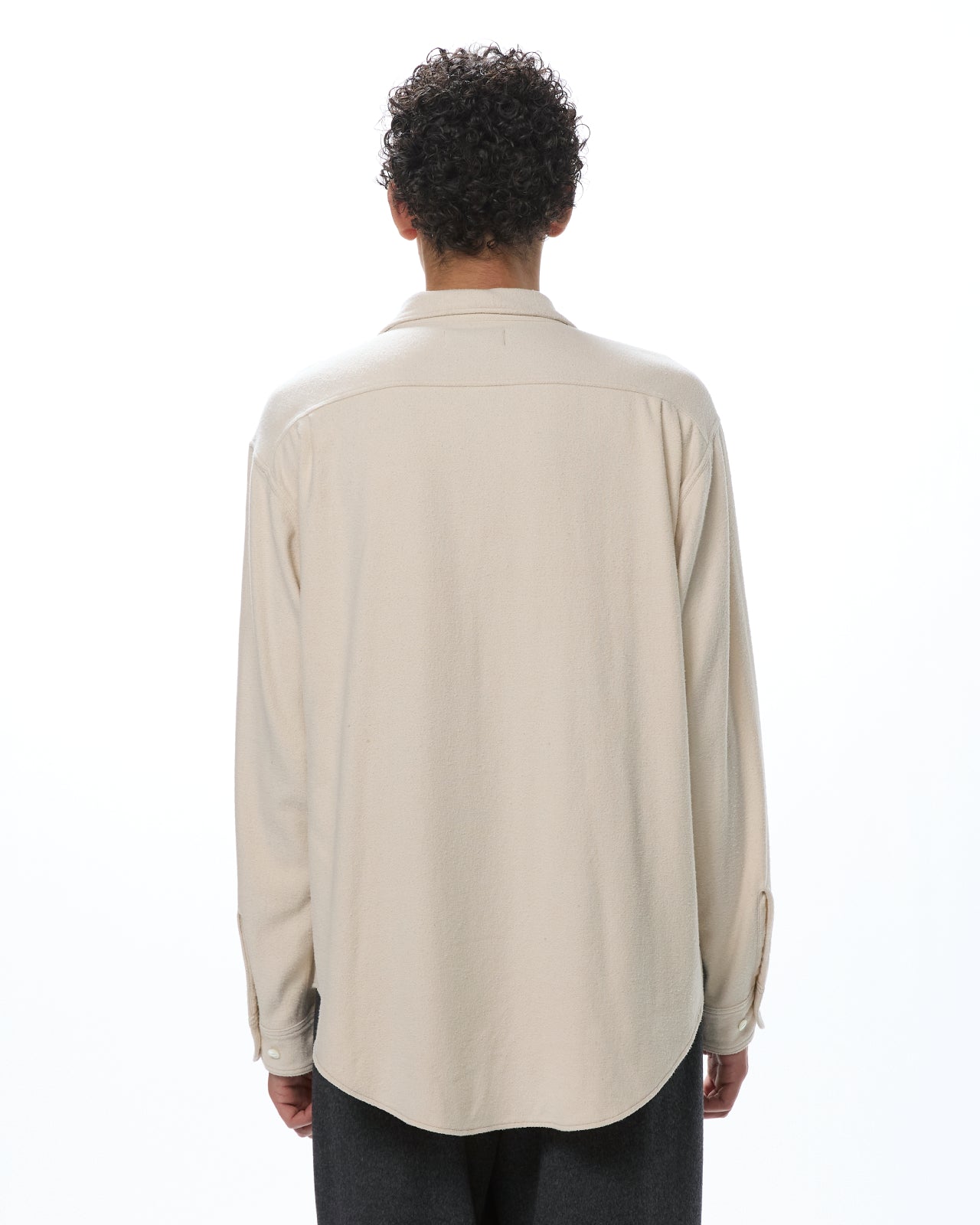 Silk Flannel / Utility Shirt, Ecru