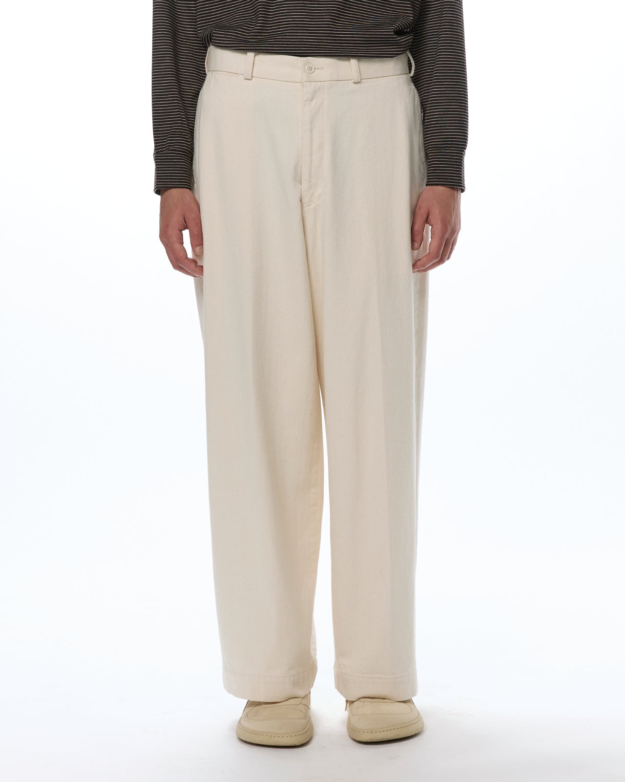 オーガニックコットン 12oz デニム / USMCスラックス, Ecru