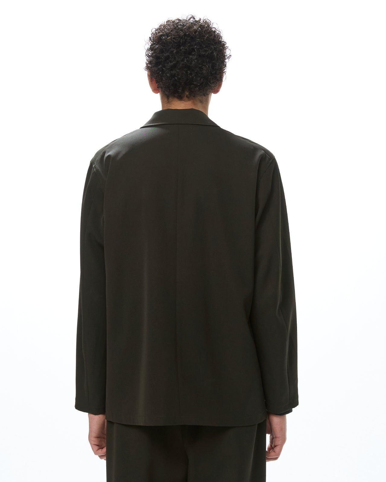 Wool Gabardine Washer Tumbler / Refined Stroll Jacket, Dark Olive