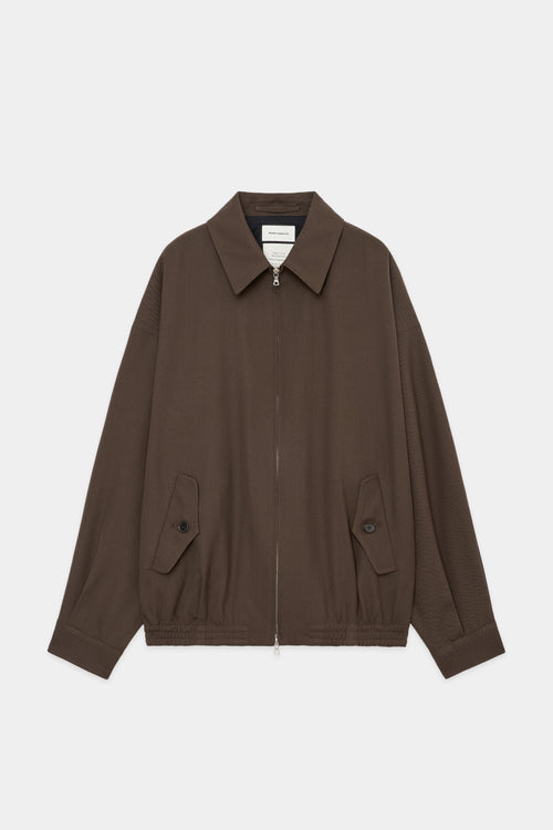 3/60オーガニックウールサバイバルクロス / ワイドスポーツジャケット, Brown Khaki