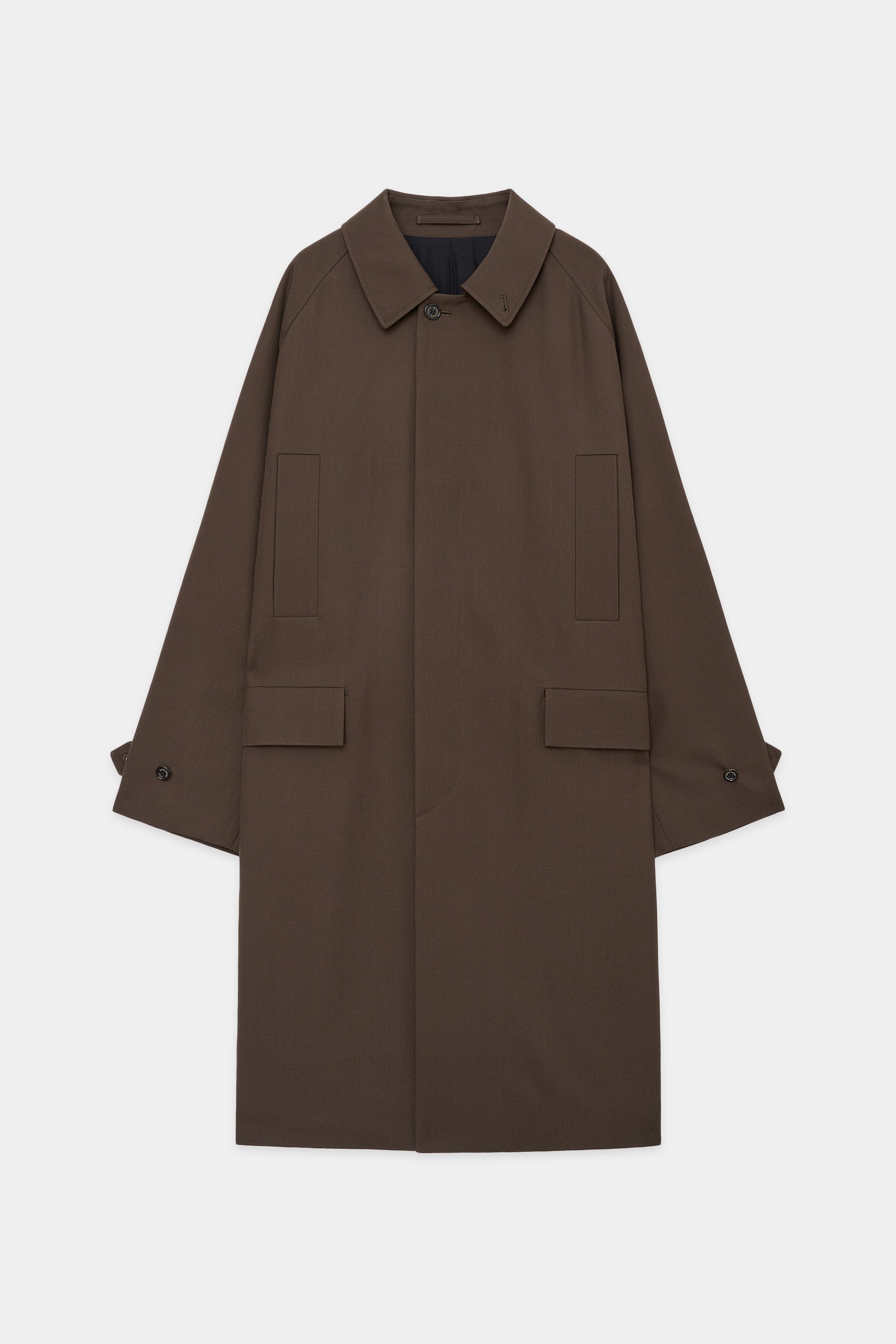 3/60オーガニックウールサバイバルクロス / ビックマックコート, Brown Khaki