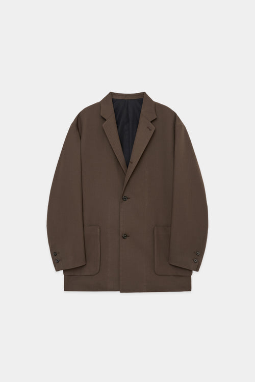 3/60オーガニックウールサバイバルクロス / コンフォートブレザー, Brown Khaki