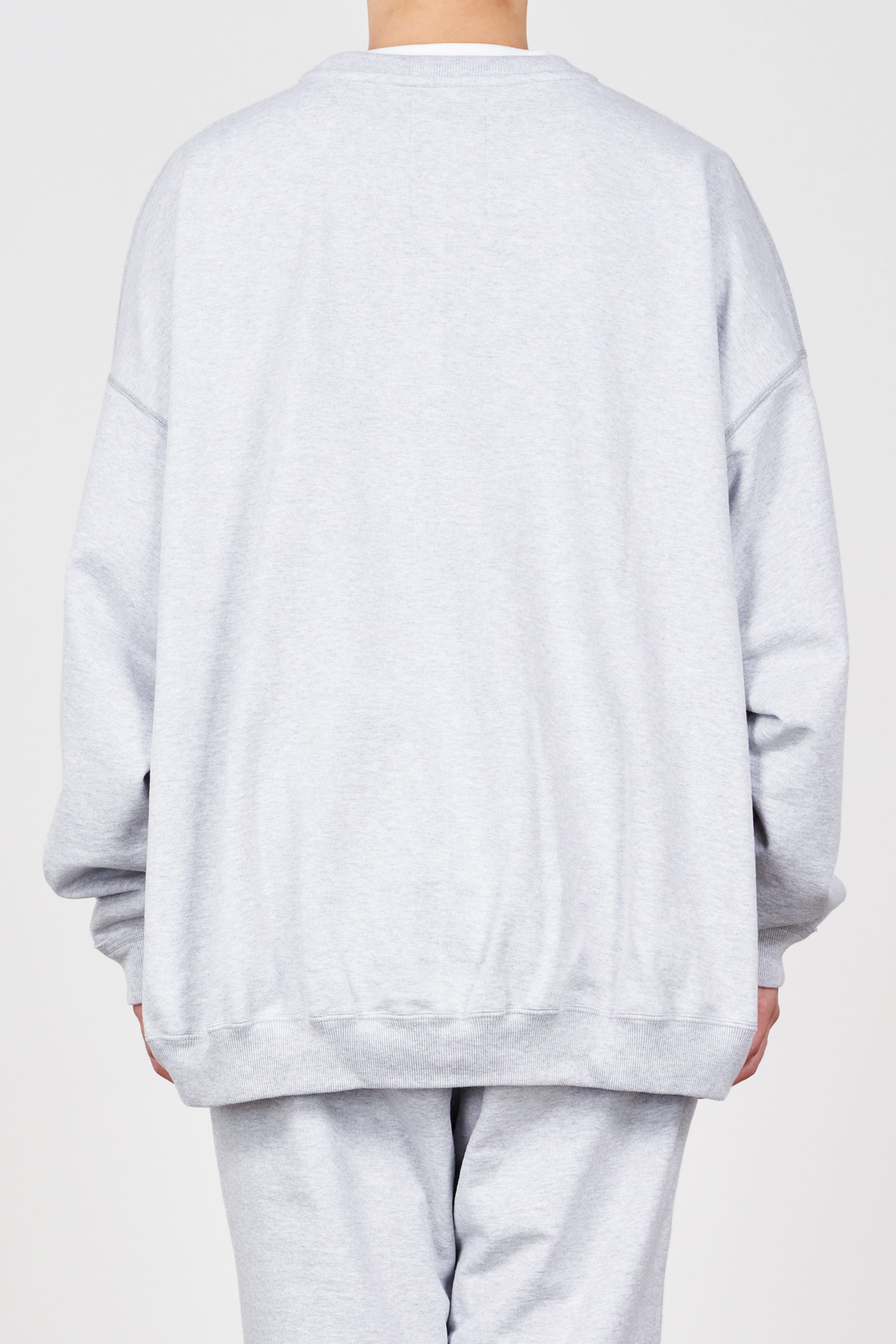 ORGANIC COTTON HEAVY FLEECE HUGE SWEAT, Ash Gray