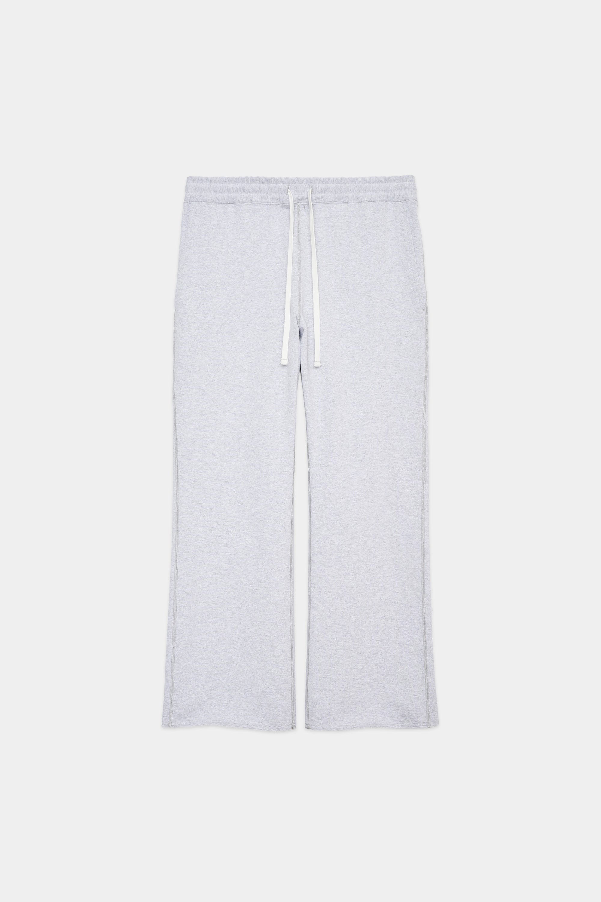 ORGANIC COTTON HEAVY FLEECE FLARED GYM PANTS, Ash Gray