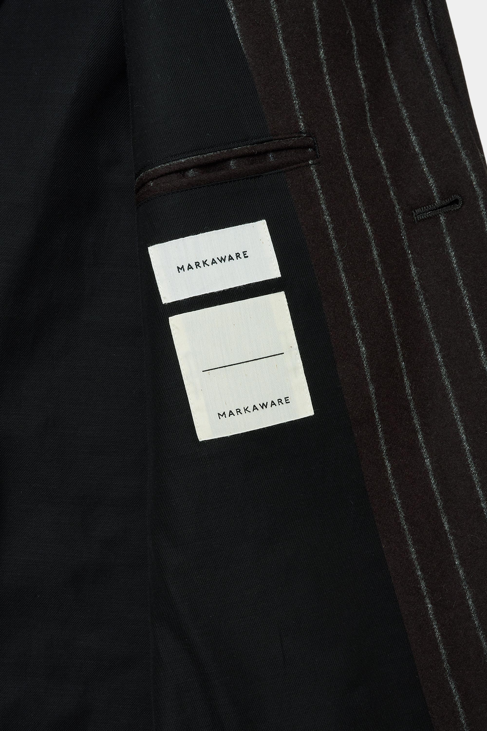 2/14 オーガニックウールフランネル / スポーツコート, Brown Stripe