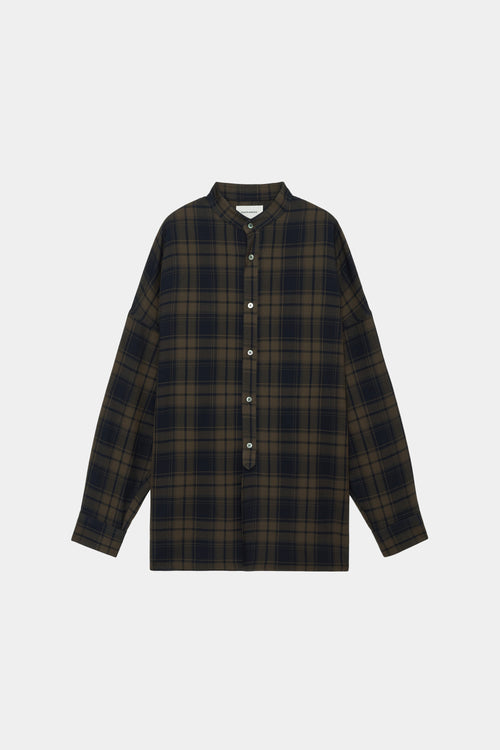  2/72 ORGANIC WOOL CHECK VIYELLA PAJAMA SHIRTS, Brown Check