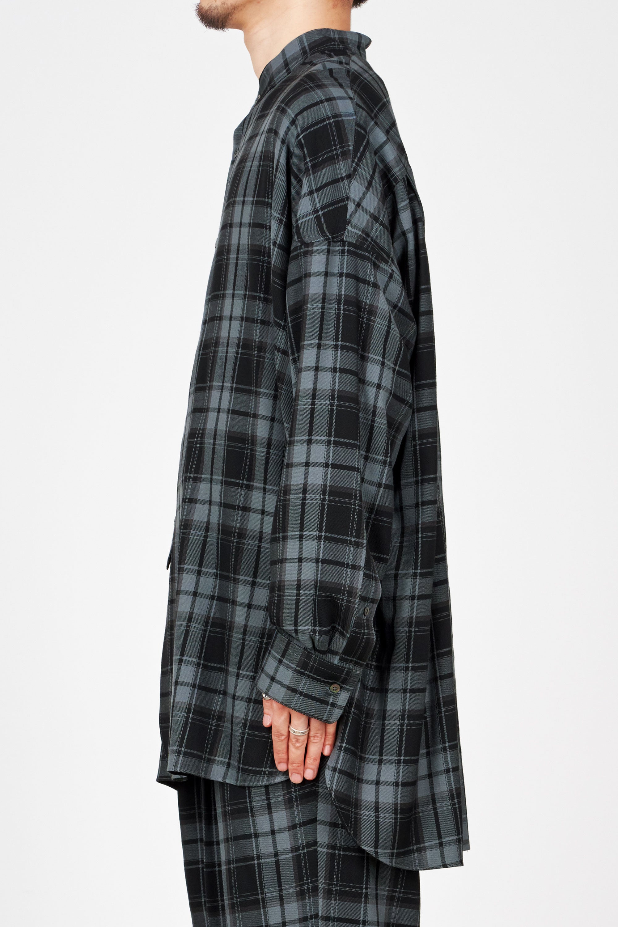  2/72 ORGANIC WOOL CHECK VIYELLA PAJAMA SHIRTS, Blue Check