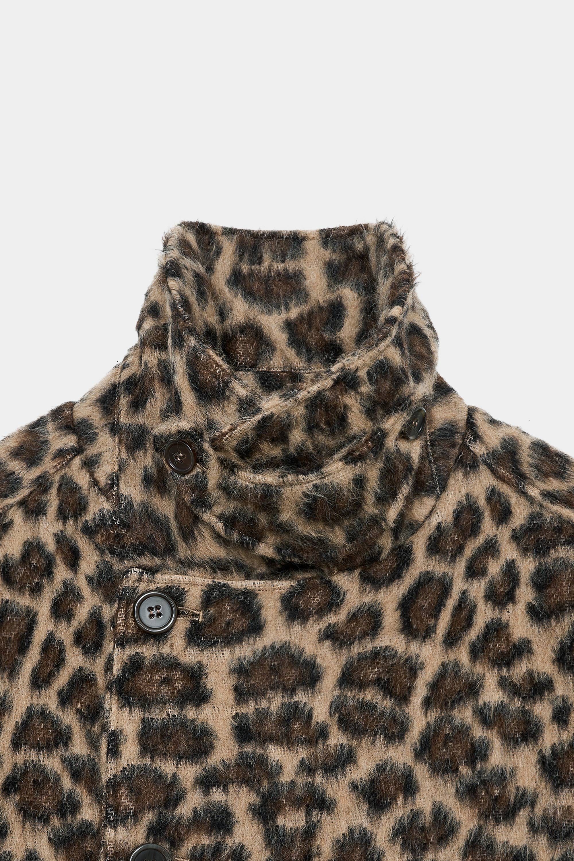 NATURAL COLOR ALPACA JACQUARD ALPACA TRENCH COAT, Jaguar