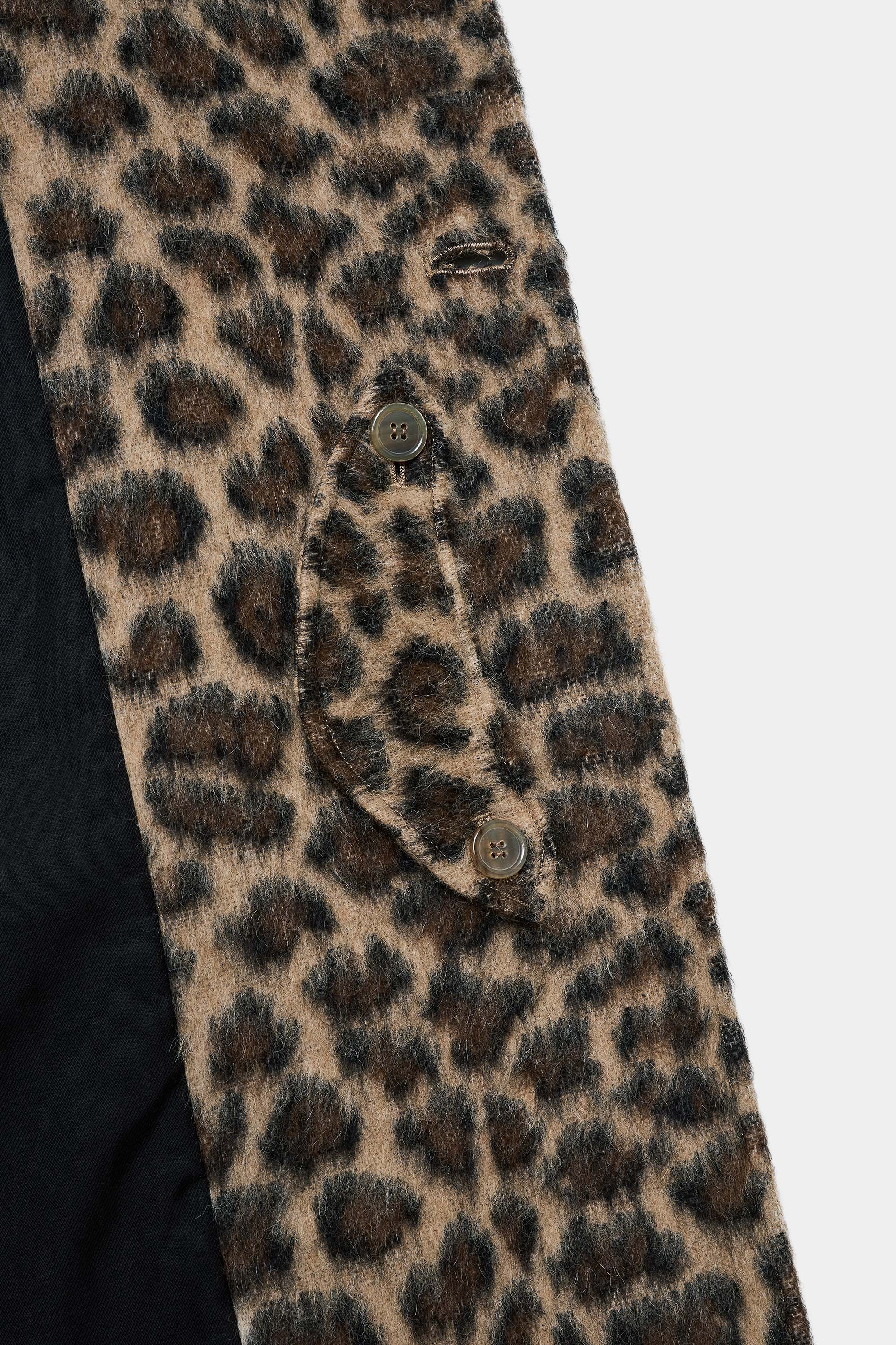 NATURAL COLOR ALPACA JACQUARD ALPACA TRENCH COAT, Jaguar