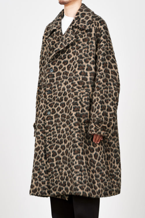 NATURAL COLOR ALPACA JACQUARD ALPACA TRENCH COAT, Jaguar