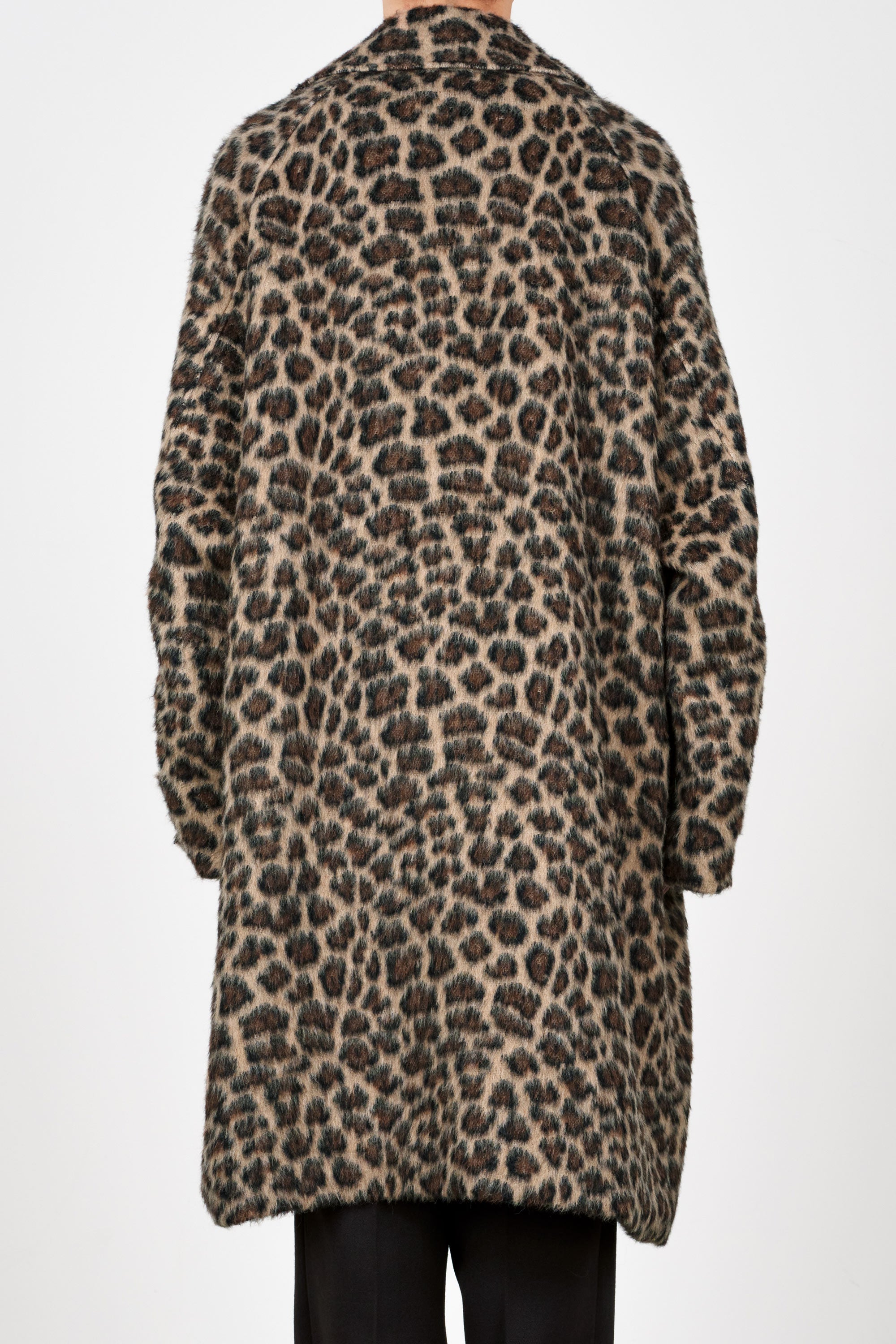 NATURAL COLOR ALPACA JACQUARD ALPACA TRENCH COAT, Jaguar