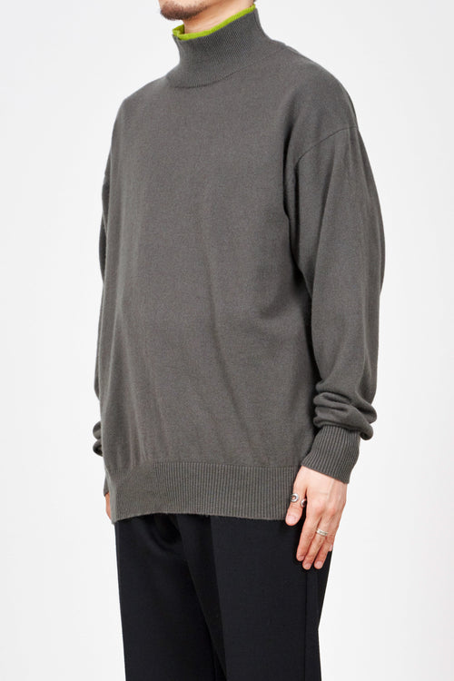 PURE CASHMERE CASHMERE DOUBLE NECK JUMPER, Gray