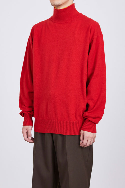 PURE CASHMERE CASHMERE DOUBLE NECK JUMPER, Red
