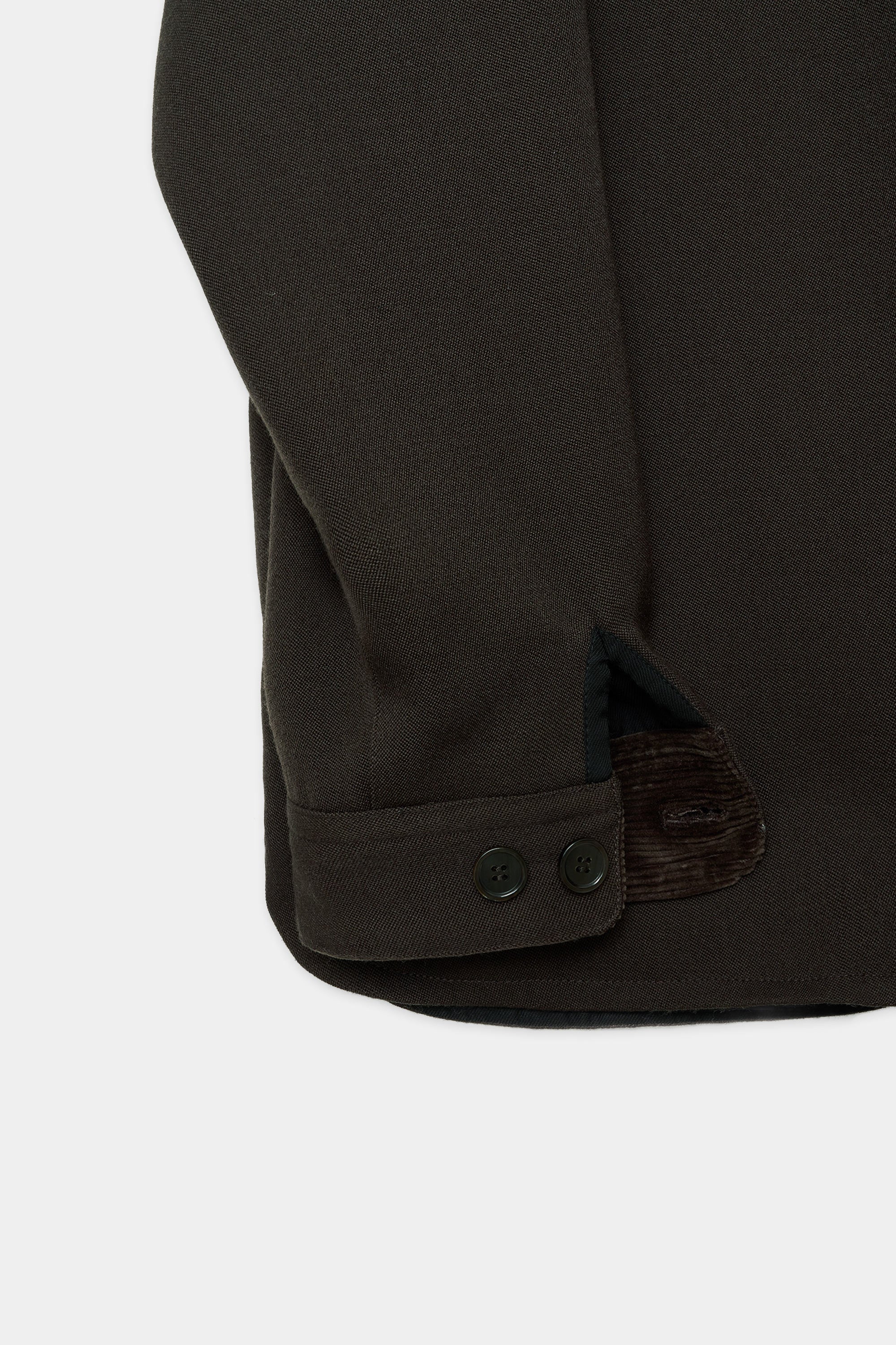 2/32オーガニックウール タキシードクロス / ウッズマンシャツ, Dark Brown