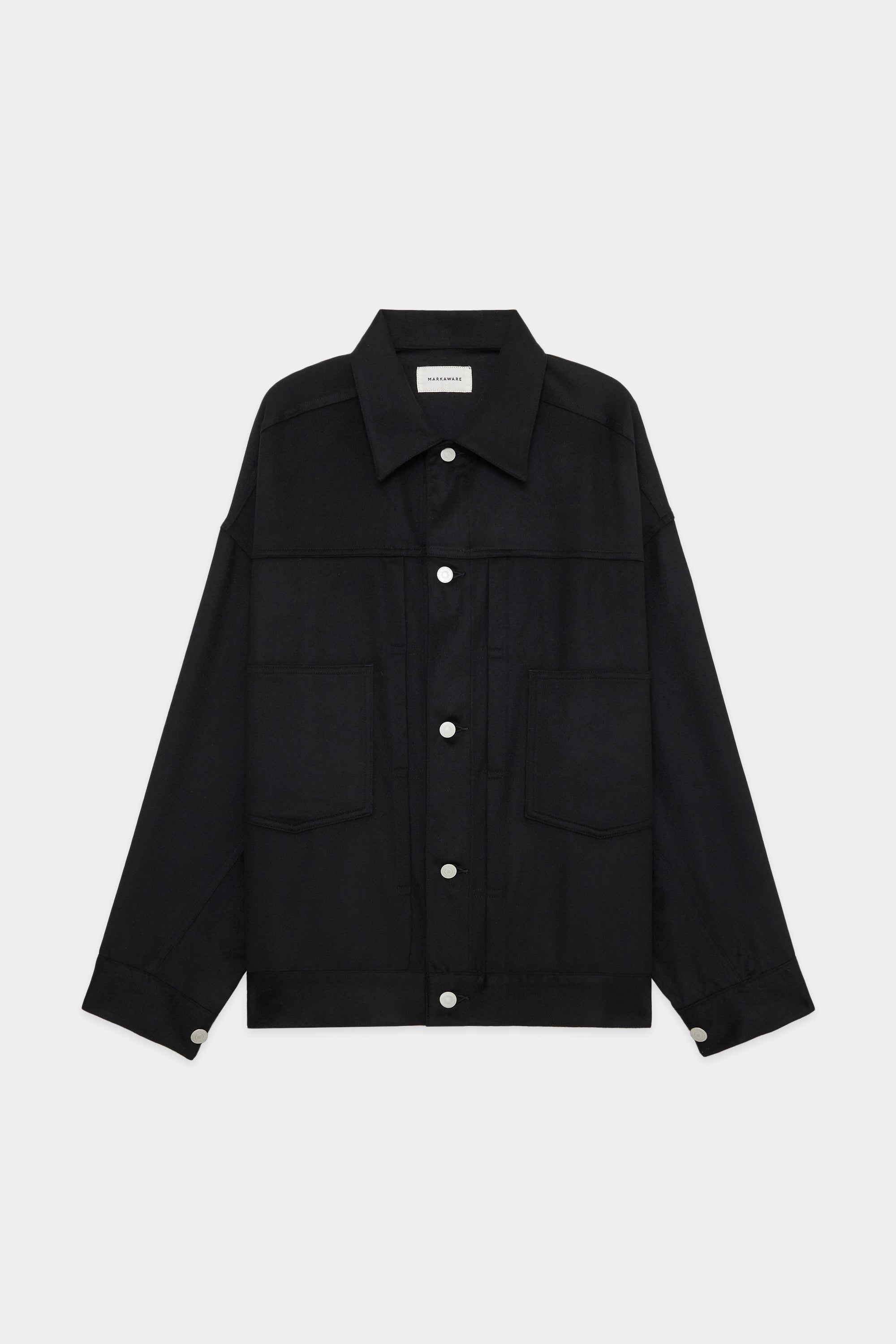 カシミヤフランネル / EDIFICE x MARKAWARE マイナージャケット ,Black