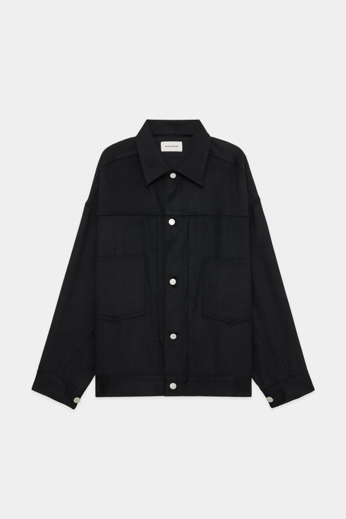 カシミヤフランネル / EDIFICE x MARKAWARE マイナージャケット ,Black