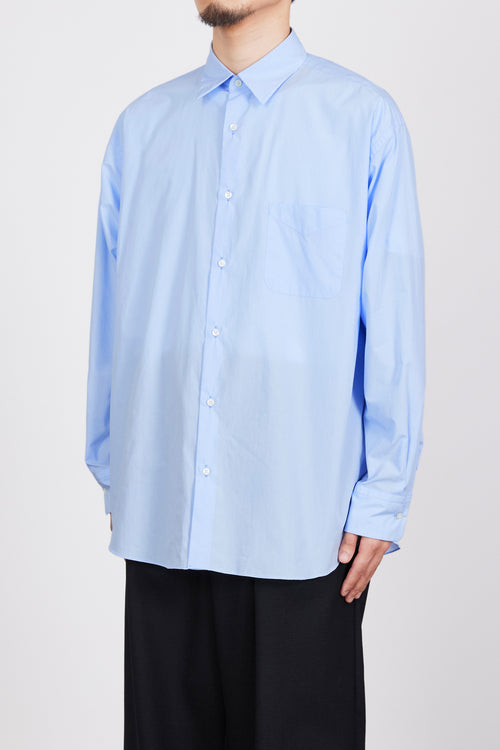 ORGANIC GIZA TYPEWRITER COMFORT FIT SHIRT, Sax Blue