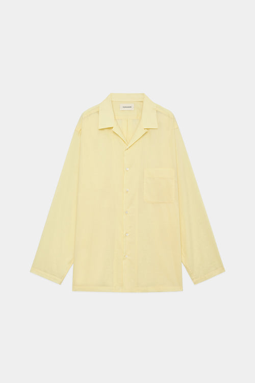ORGANIC PERU PIMA COTTON LOAN OPEN COLLAR SHIRT, Yellow