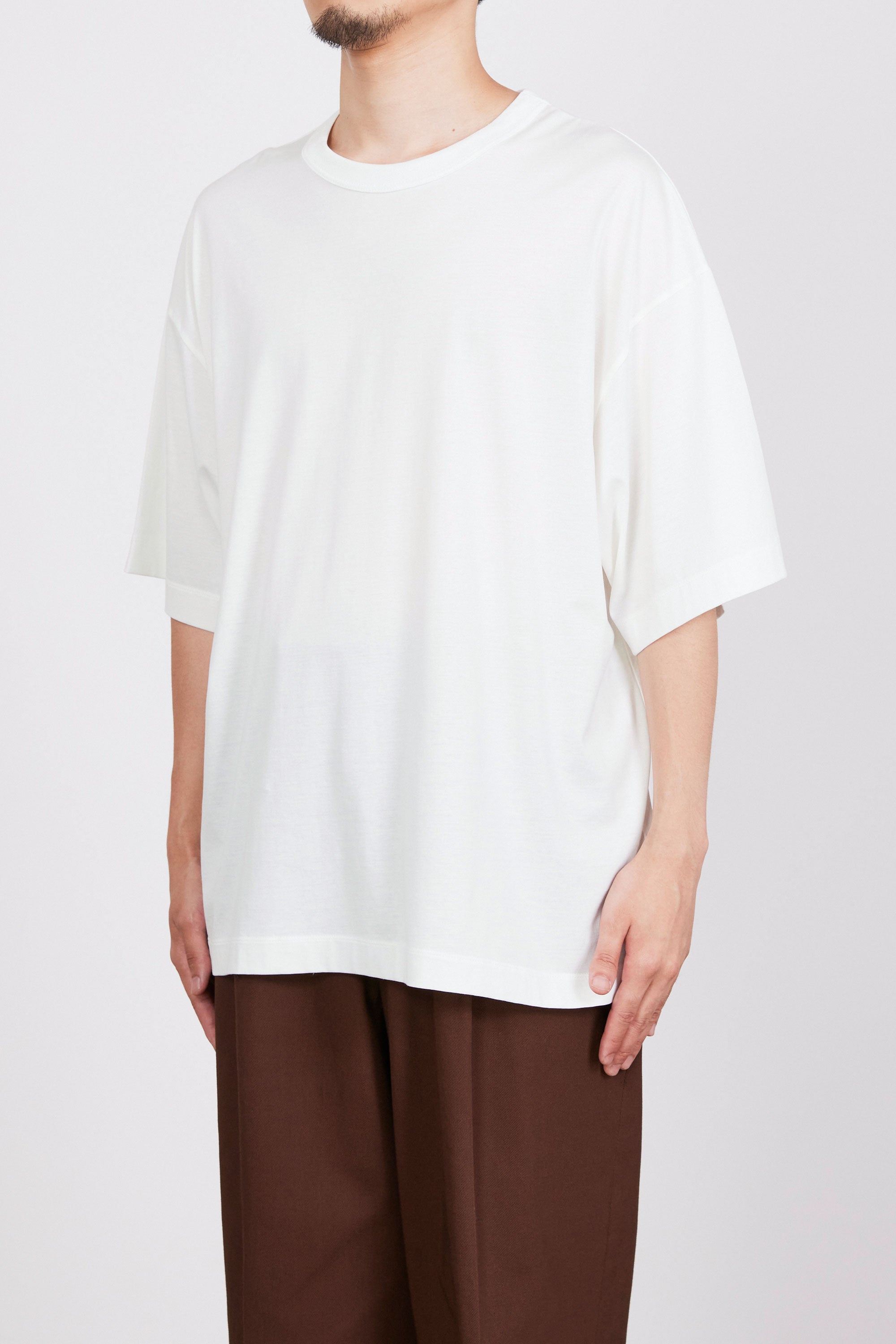 オーガニックGIZA 80/2天竺 / コンフォートフィットTee, White
