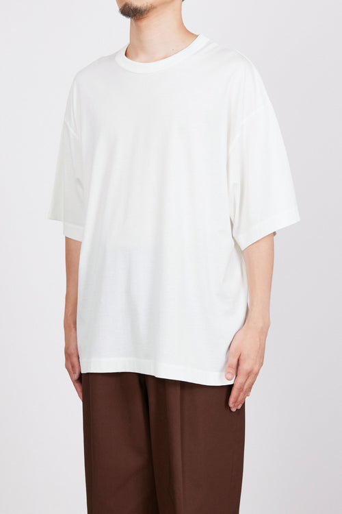 ORGANIC GIZA 80/2 KNIT COMFORT-FIT Tee, White