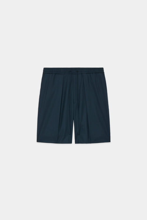 ORGANIC WOOL TROPICAL CLASSIC FIT EASY SHORTS, Olive Check