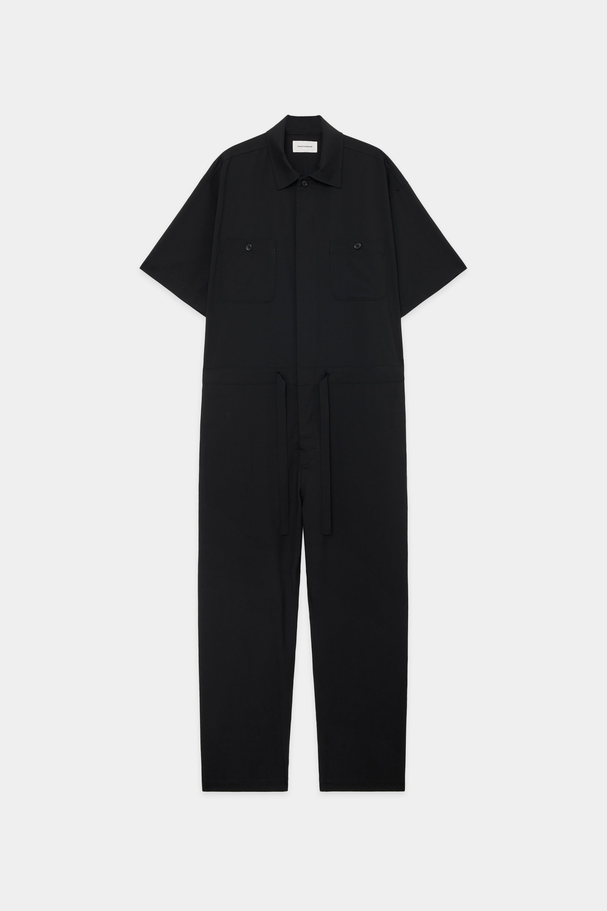 オーガニックウール 2/80 トロピカル / オールインワン S/S, Black