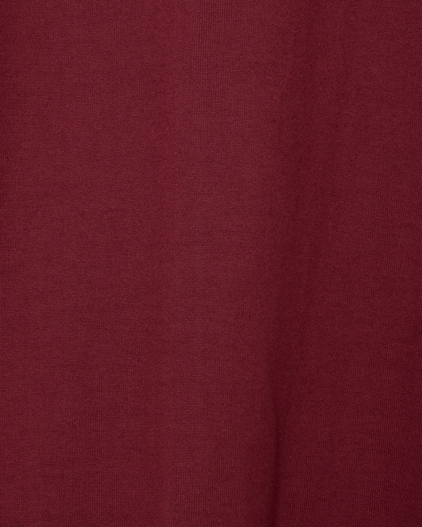 ORGANIC COTTON HEAVY FLEECE OFF TURTLE HUGE, Bordeaux