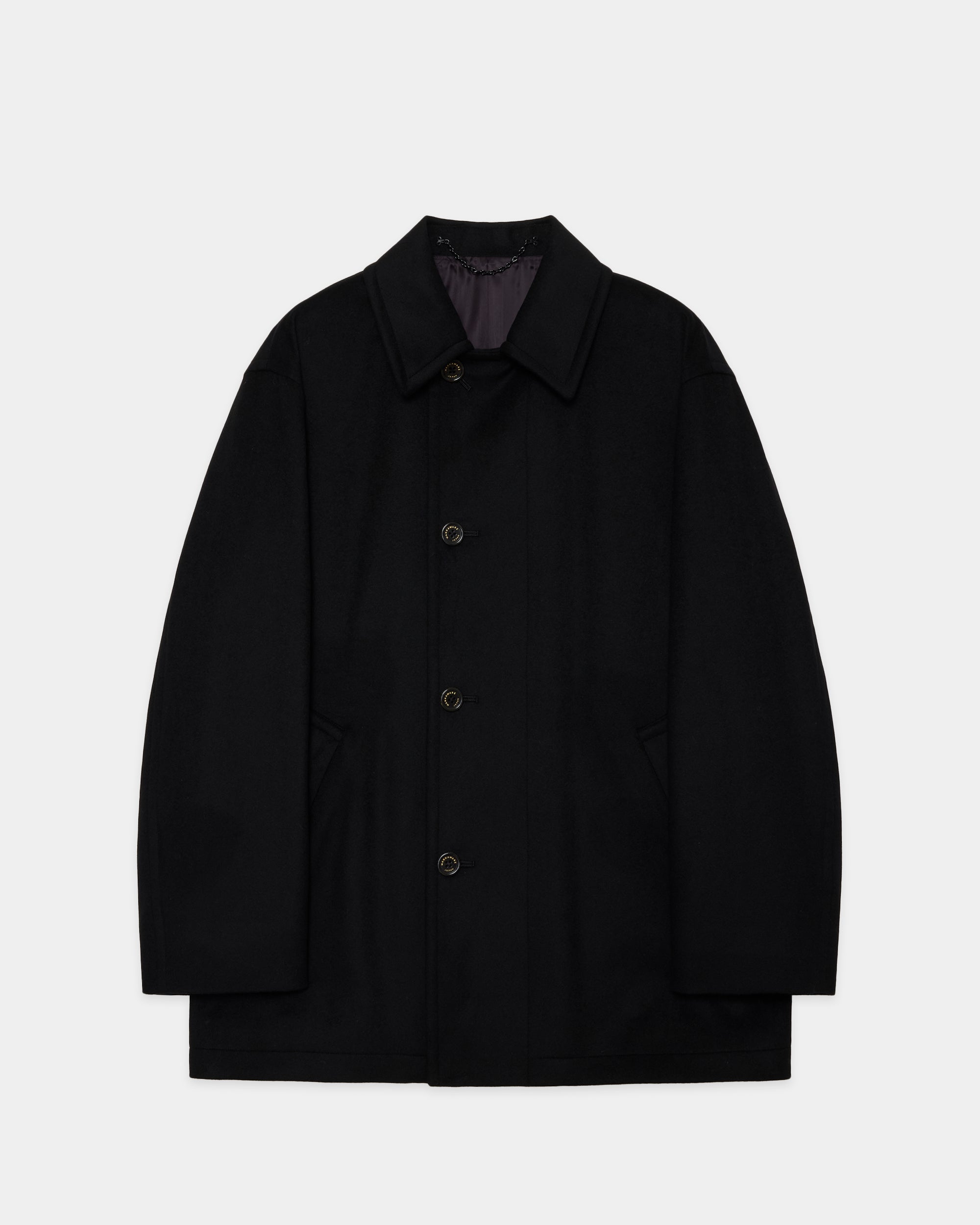 【PARKING別注】 カシミヤフラノ / カシミヤハーフコート, Black