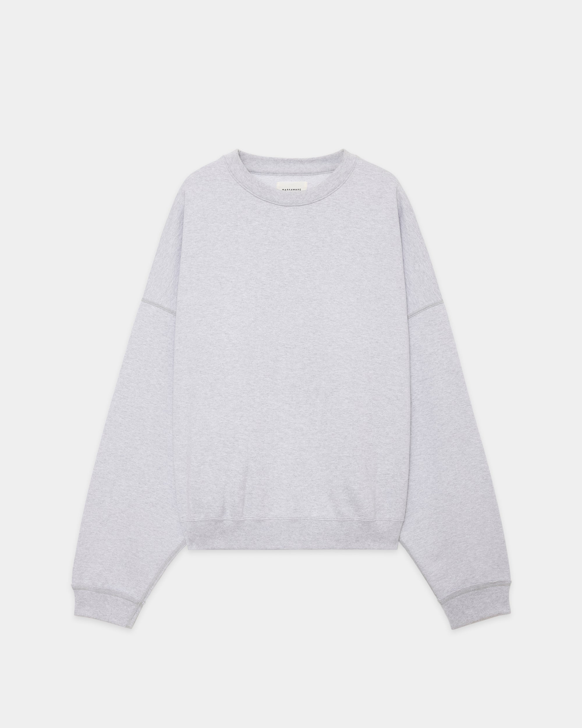 ORGANIC COTTON HEAVY FLEECE HUGE SWEAT SHORT, Ash Gray