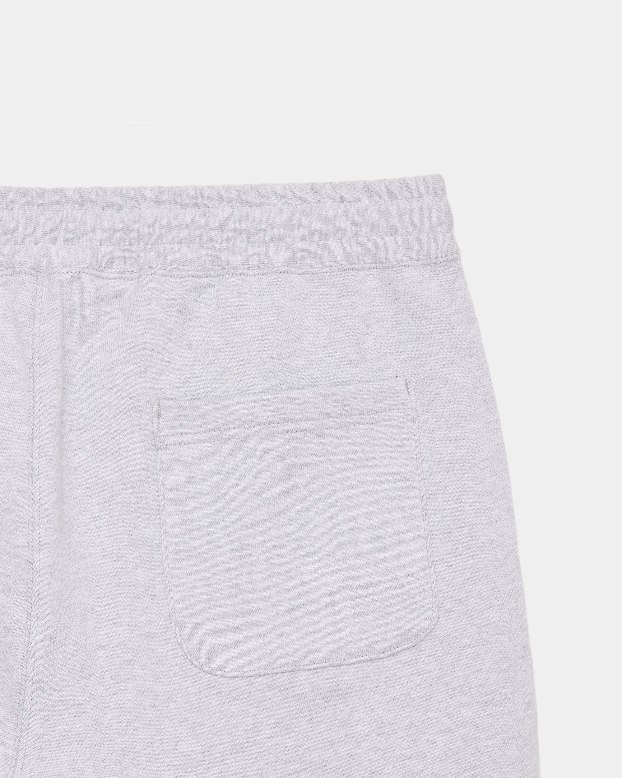 ORGANIC COTTON HEAVY FLEECE GYM SHORTS, Ash Gray