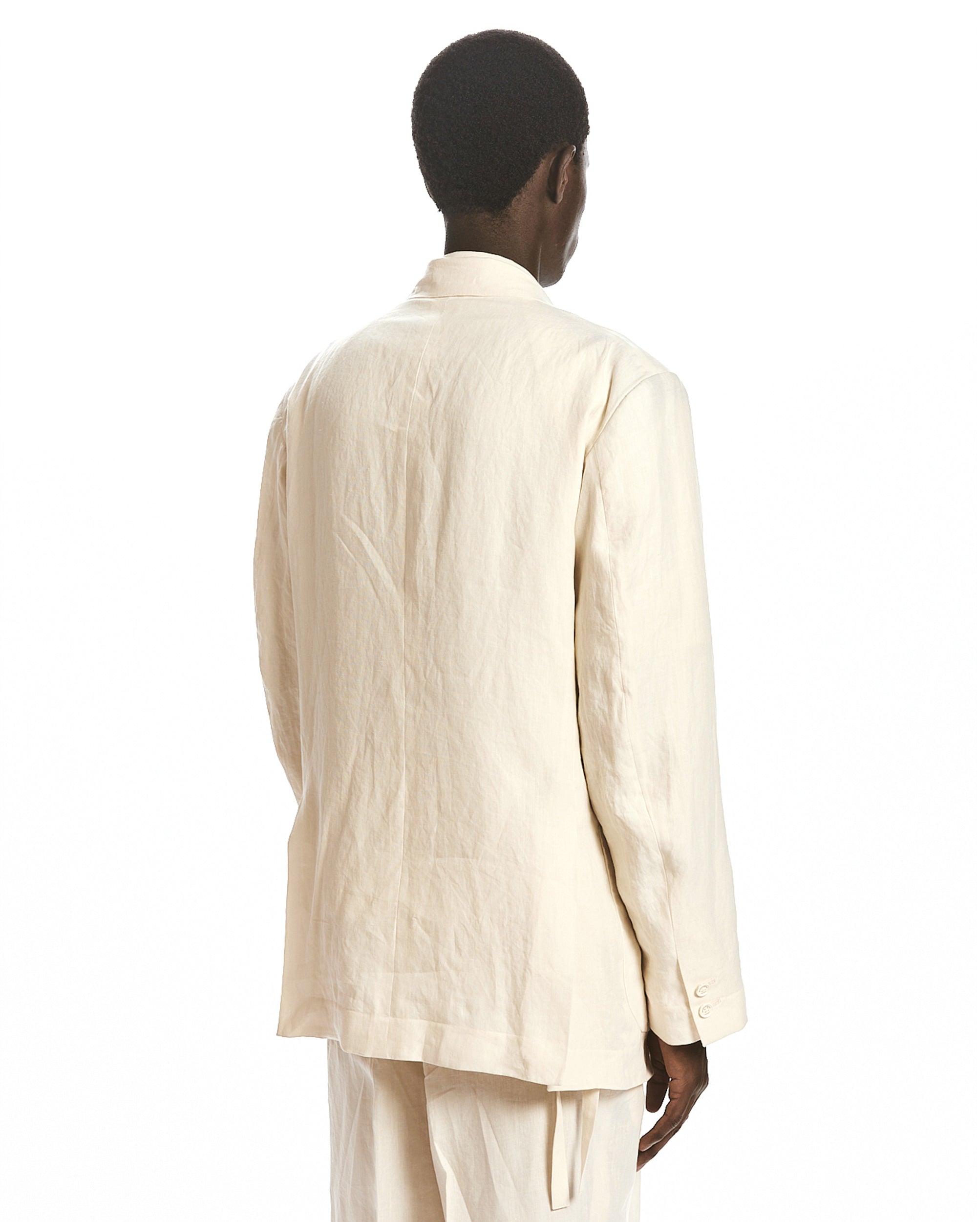 80/1 HEMP TYPEWRITER-CLOTH MACPHERSON JACKET, Ivory