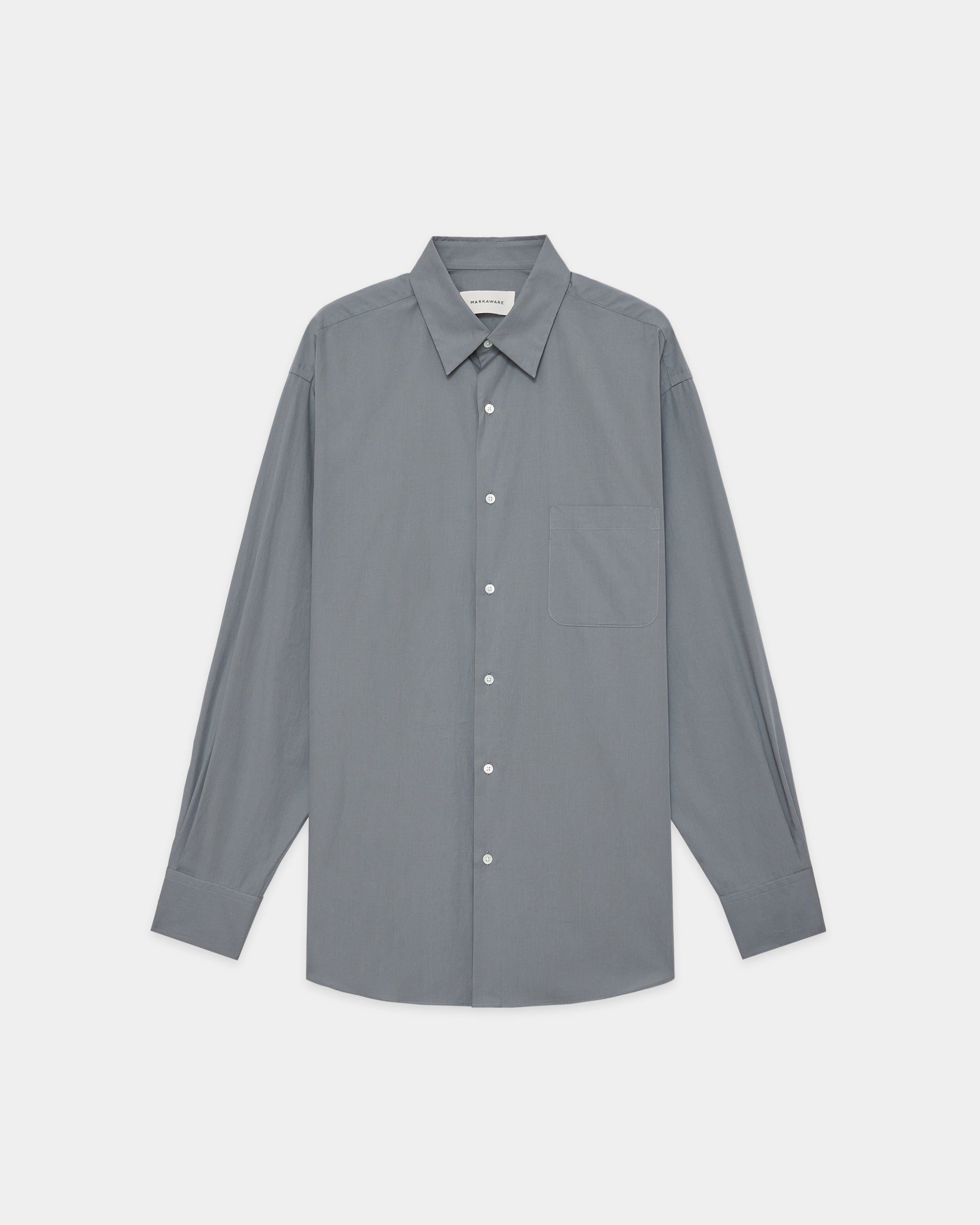 PERUVIAN PIMA POPLIN COMFORT FIT SHIRT, Dolphin Gray