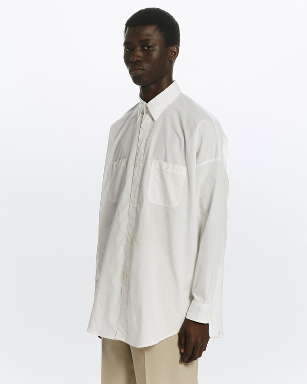 ペルーピマ60/1ブロード / テントロングシャツ, White